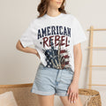 American Rebel T-Shirt — Vintage Flag Skull Graphic Tee