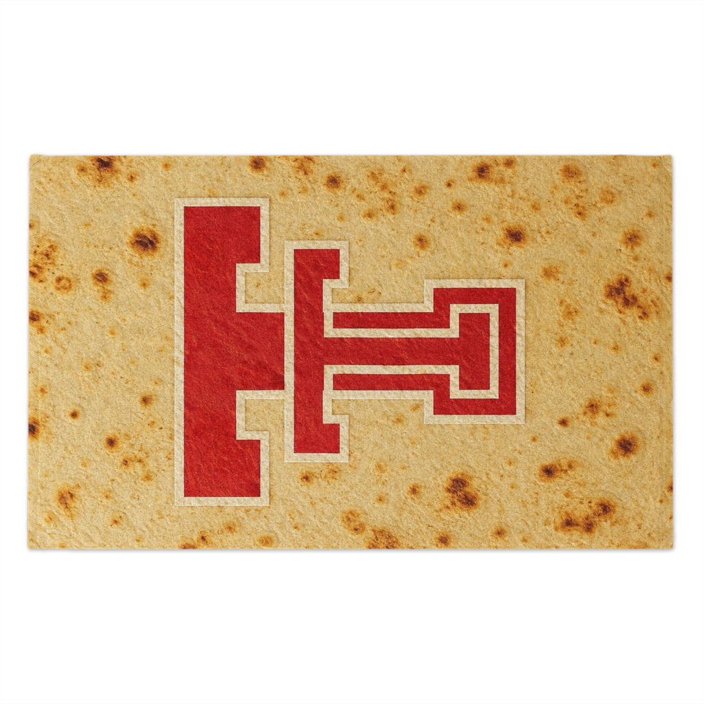 Rally Towel - Red Double T Logo on Tortilla Print (11x18)