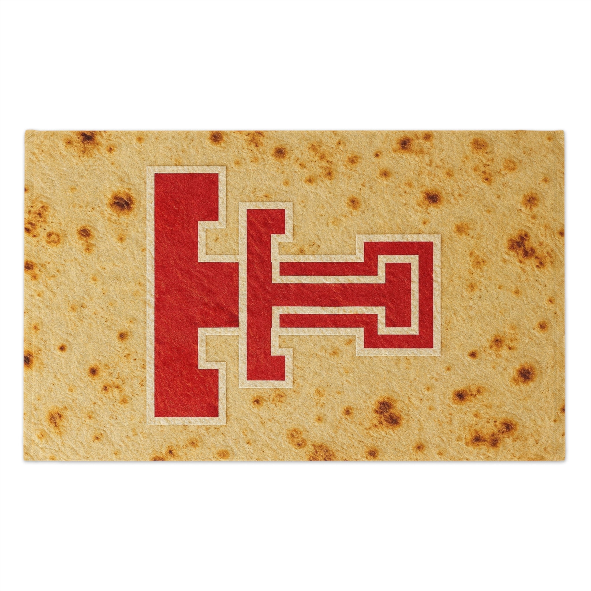 Rally Towel - Red Double T Logo on Tortilla Print (11x18)