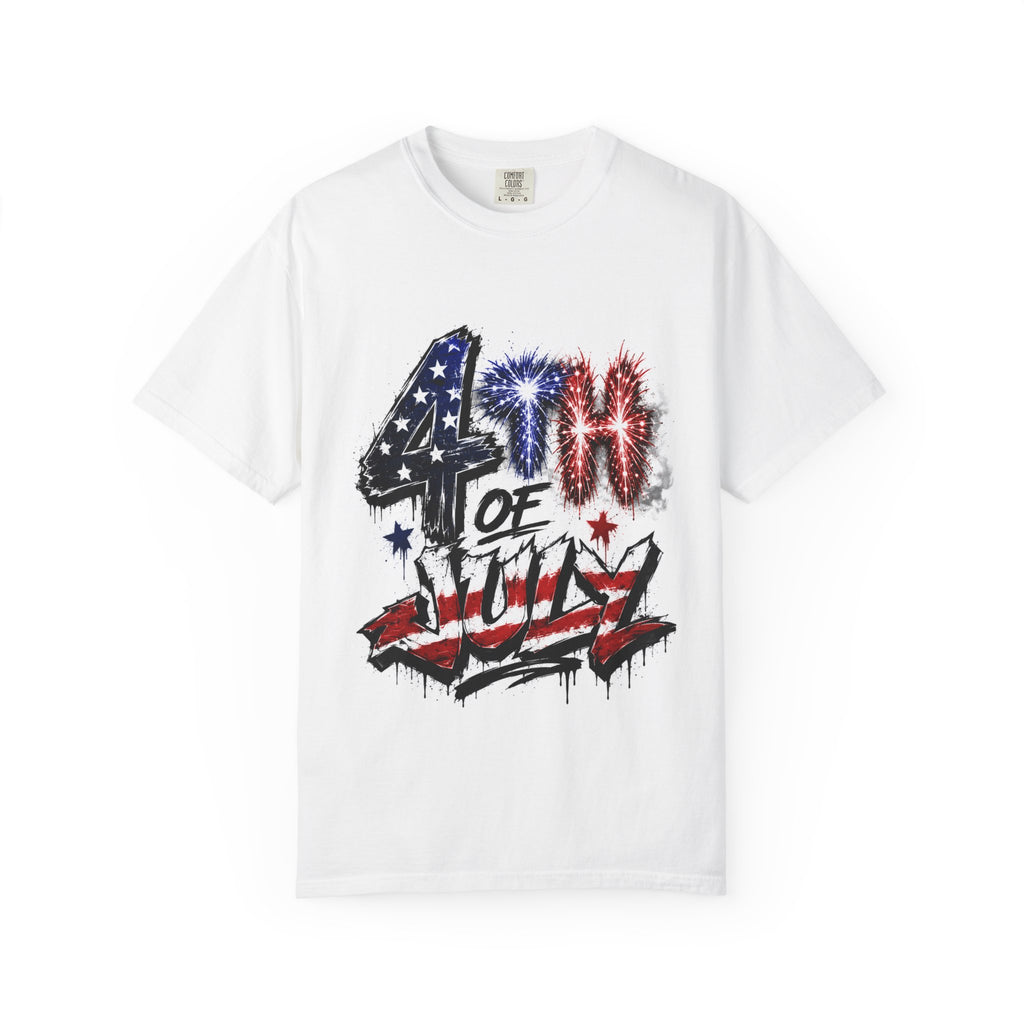 4th of July T-Shirt — Patriotic Fireworks Graphic Tee