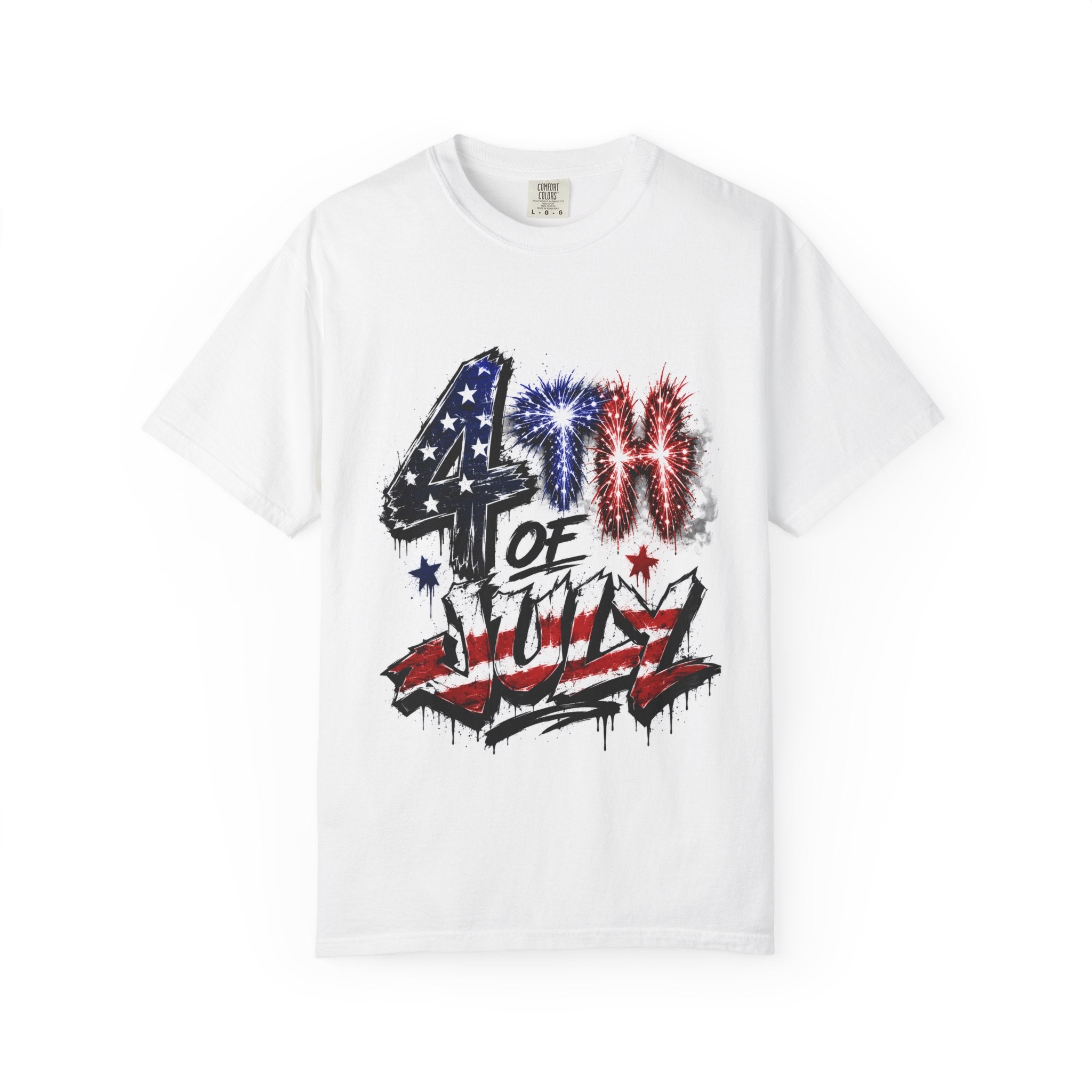 4th of July T-Shirt — Patriotic Fireworks Graphic Tee